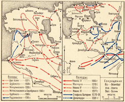 Карта Ливонской войны